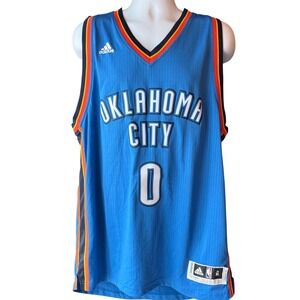 Adidas Oklahoma City OKC Thunder Westbrook Jersey Blue NBA Swingman Size XLarge